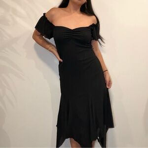 Bisous bisous whimsygoth black midi dress